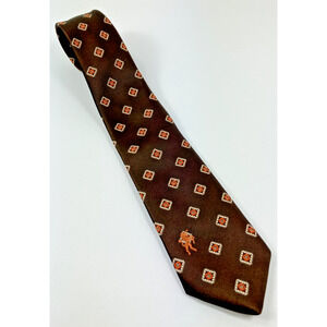 Bronzini Vintage Neck Tie Brown Polyester